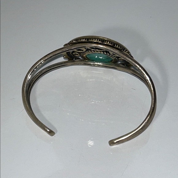 NWOT Genuine Carolyn Pollack Sterling Silver Turquoise Cowgirl Cuff Bracelet - Picture 7 of 9